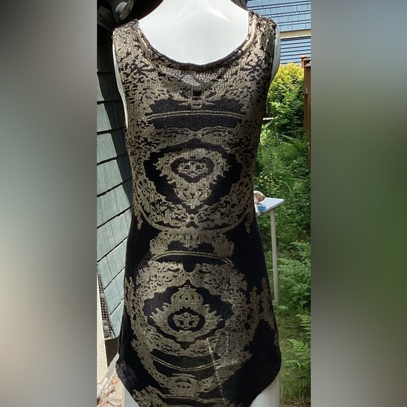 Art Deco Style Black tank Top by  Coco &Tashie Medium - Picture 5 of 13